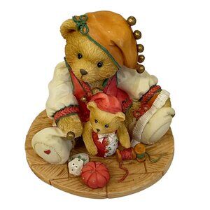Cherished‎ Teddies Bears Musical Figurine "Cherish" With Sewing Theme